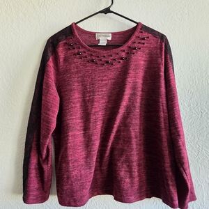 Chic Pink and Black Women's Blouse